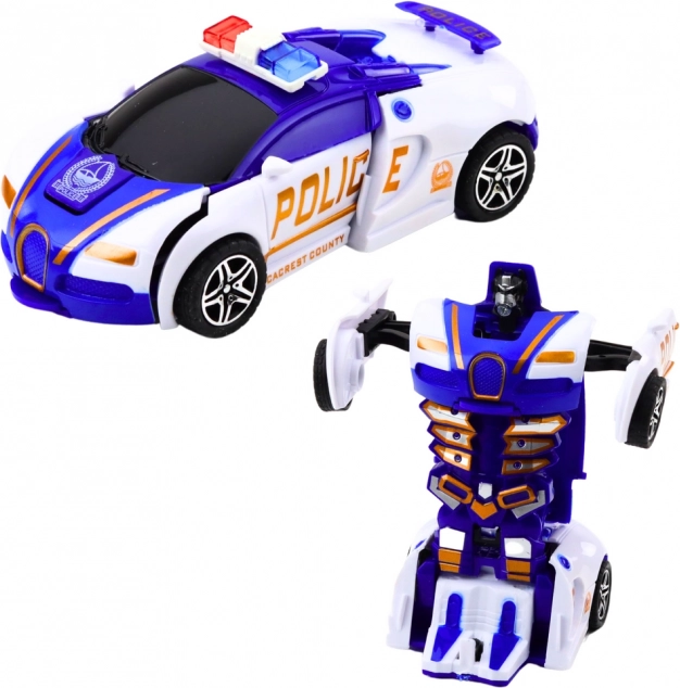 Auto Robot 2en1 Voiture de Police Sportive