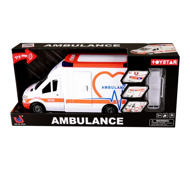 Voiture ambulance avec son et lumière