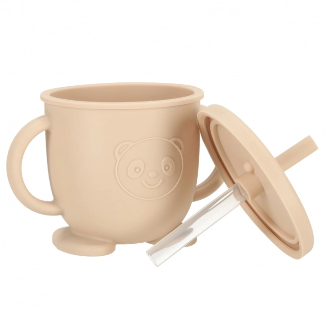 Ensemble de biberons en silicone hibou, 8 pièces, beige