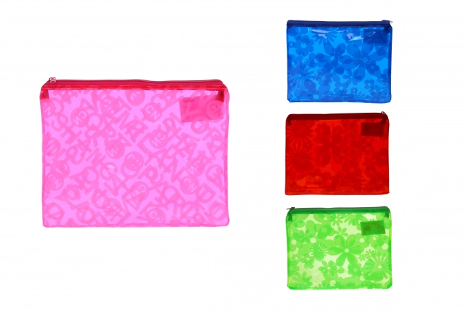 Pochette avec fermeture éclair en différentes couleurs