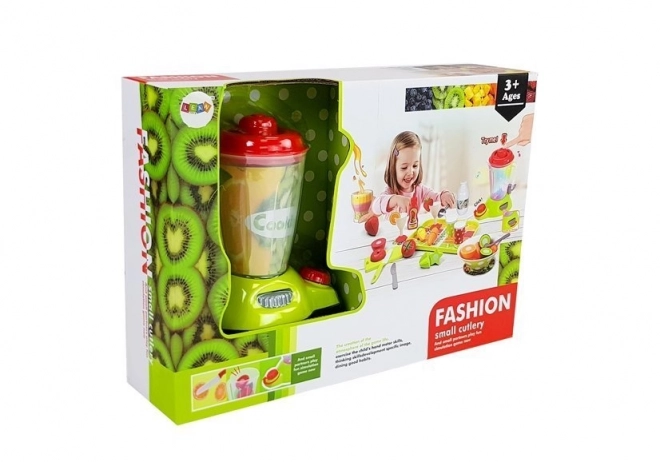 Ensemble de fruits et légumes pour enfants avec mixeur et plateau