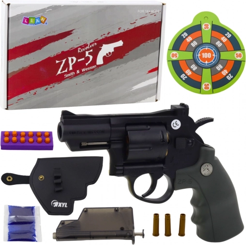 Revolver jouet avec balles en mousse et billes de gel
