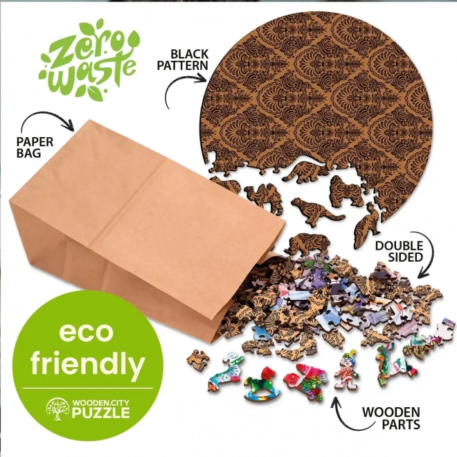 WOODEN CITY Puzzle en bois Élégant éléphant 250 pièces EKO