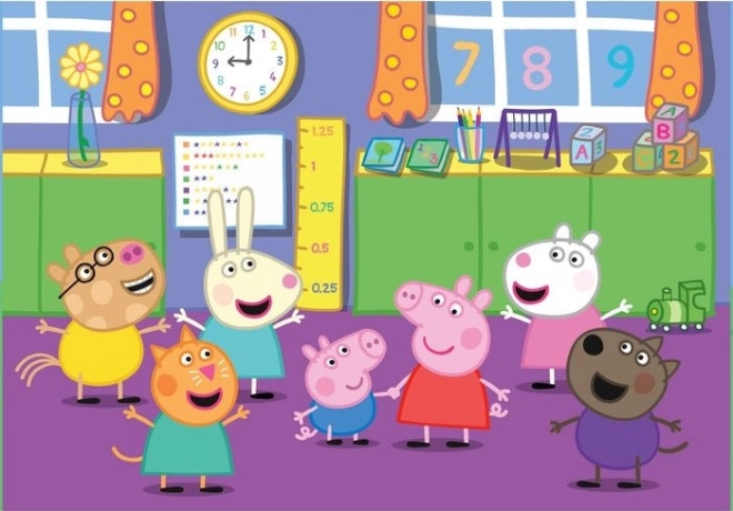 Puzzle 2 x 60 pièces Super Couleur Peppa Pig