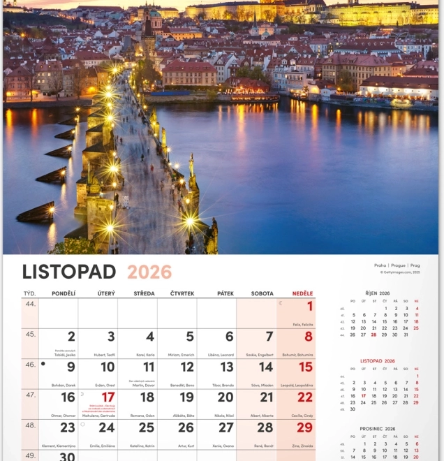 Calendrier mural Ma patrie 2026