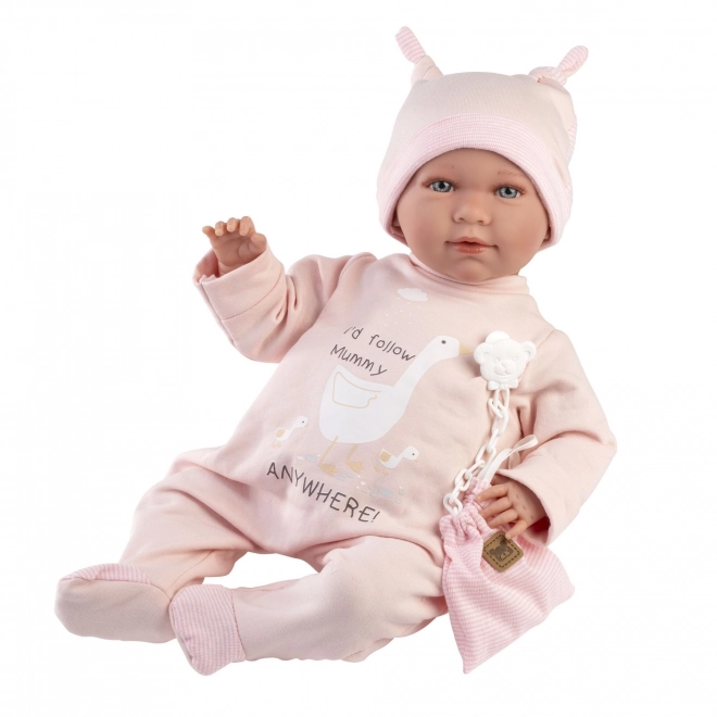 Llorens 74108 NOUVEAU NÉ - poupée réaliste bébé avec sons et corps en tissu doux - 42 cm
