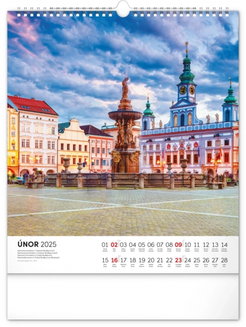 Calendrier mural Tchèque NOTIQUE 2025, 30 x 34 cm