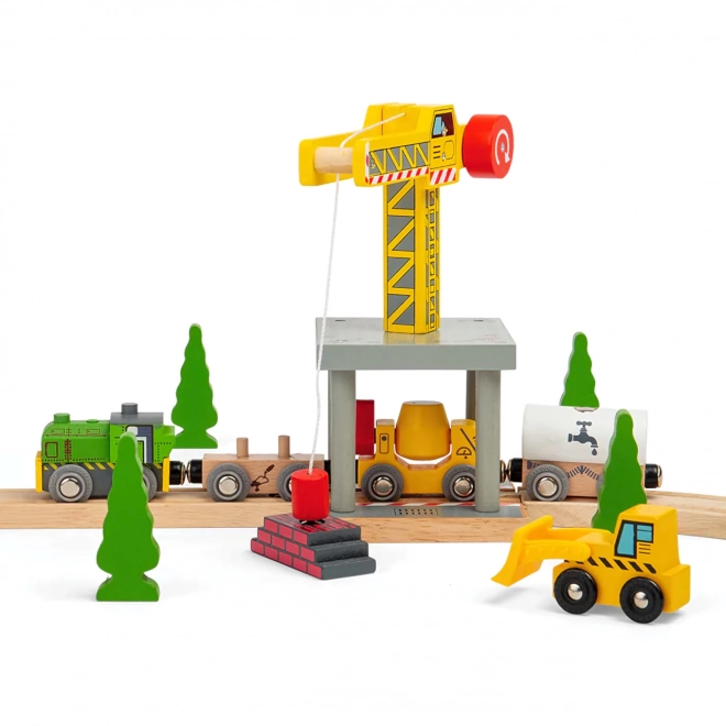 Bigjigs Rail Grande grue jaune