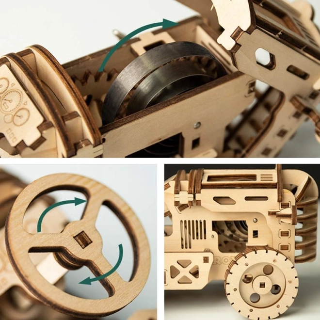 Puzzle mécanique en bois 3D RoboTime Tracteur