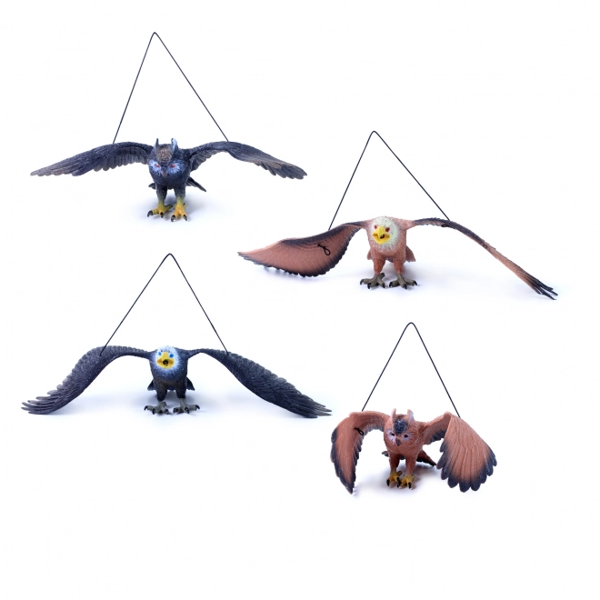 Figurines en plastique Aigle et Chouette avec son