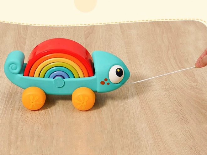 Puzzle arc-en-ciel Caméléon Montessori 18m+
