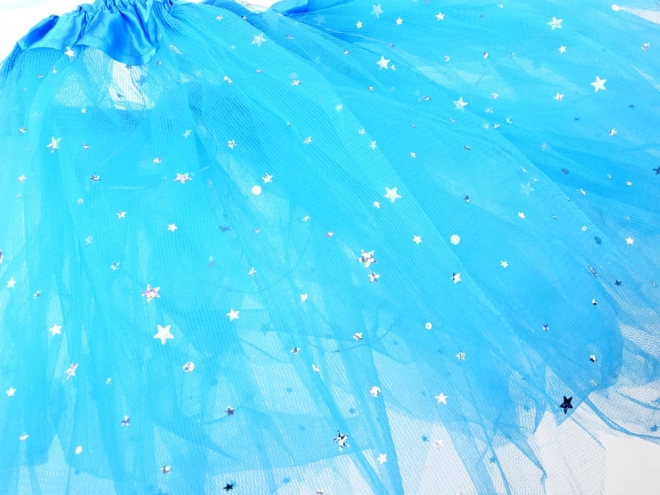 Costume de fée bleue lumineuse pour petite avec ailes de papillon