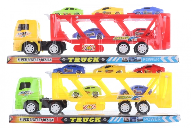Transporteur avec voitures