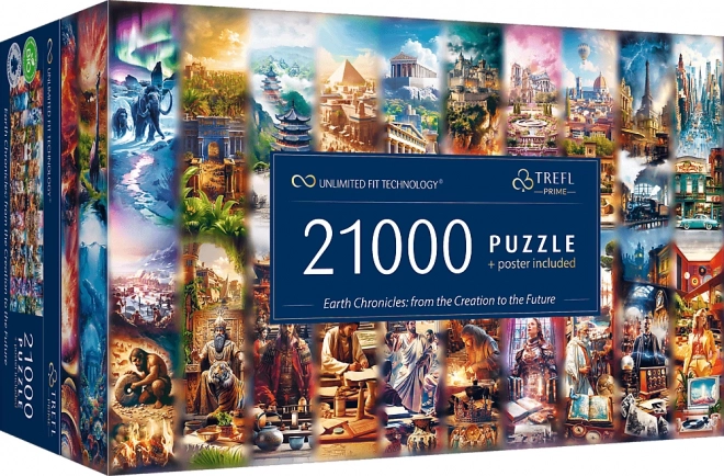 Trefl Puzzle Chronique de la Terre: De la Création à l'Avenir 21000 Pièces