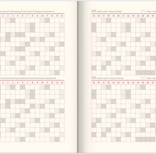 Agenda hebdomadaire Notique Rivoli bleu clair 2026