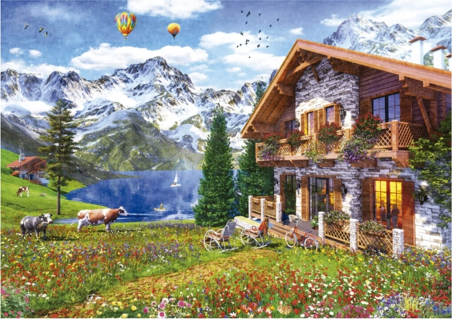Puzzle Chalet dans les Alpes 4000 pièces EDUCA