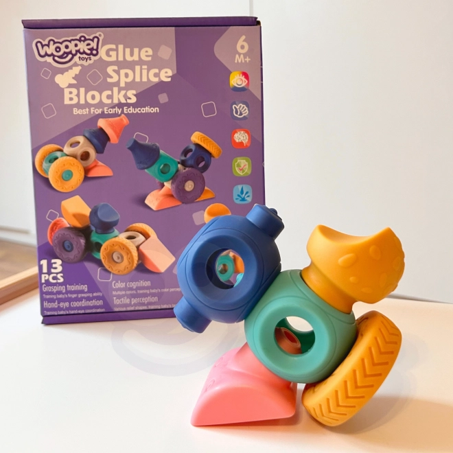Woopie cubes sensorielles pour enfants, jeu de construction 13 pièces
