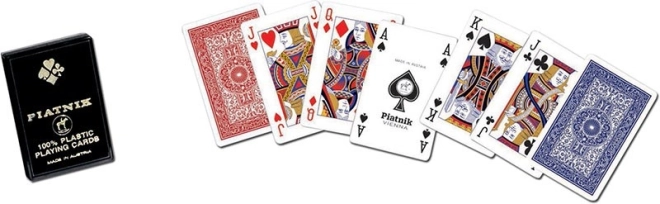 Cartes en plastique pour poker et bridge dans une boîte