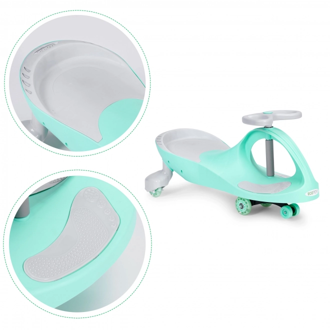 Voiture Wiggle Car lumineuse avec roues vertes ECOTOYS