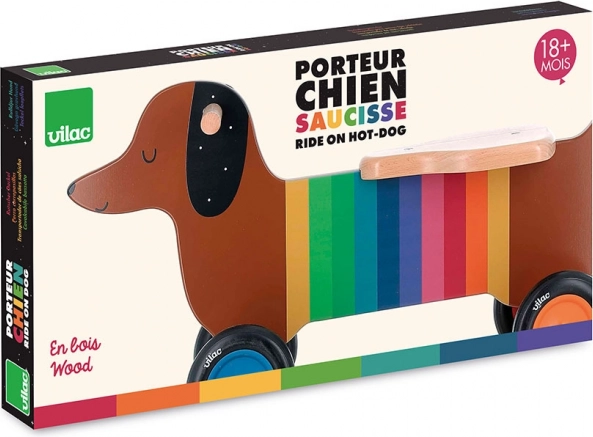 Vilac trotteur en bois Chien Coloré