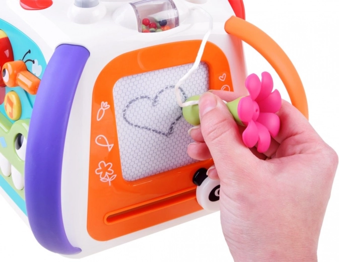 Dessin sur mini ardoise et animations optiques