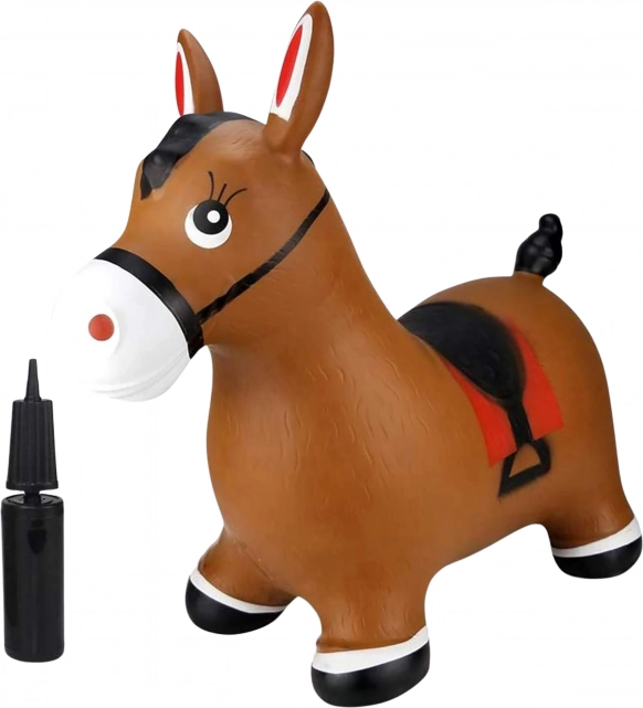 Cheval en caoutchouc sauteur Woopie avec pompe