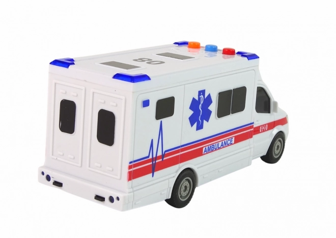 Ambulance à batteries Lumières Son Blanc propulsion