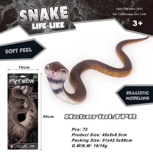 Serpent cobra en caoutchouc 48 cm