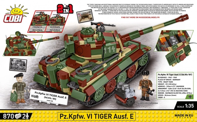 Modèle de char Tiger I de 870 pièces