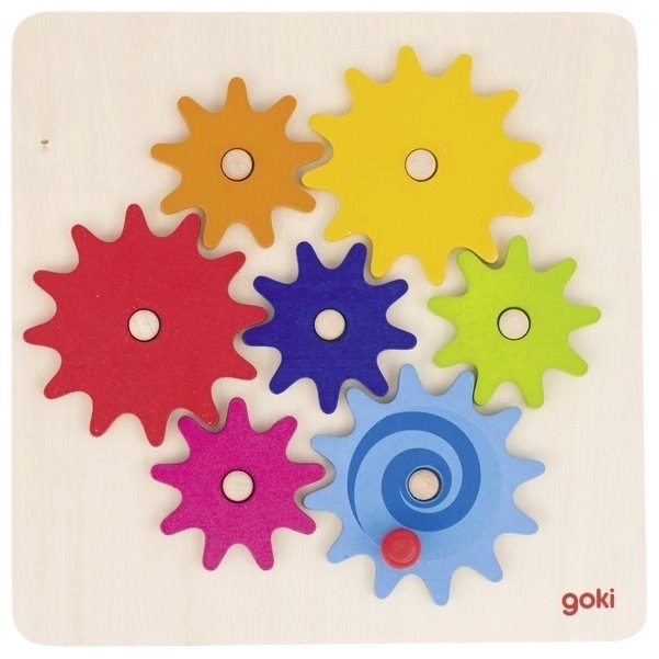 Jeu en bois avec engrenages Goki