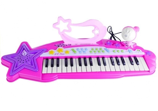 Orgues à clavier 37 touches MP3 Microphone rose