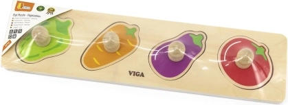 Puzzle à poignées en bois - légumes