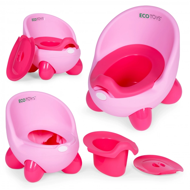 Pot de nuit d'enfant avec insert amovible et pieds antidérapants ECOTOYS