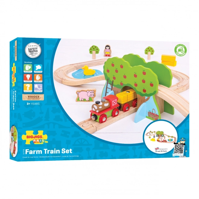 Bigjigs Rail Circuit de Train en Bois Ferme