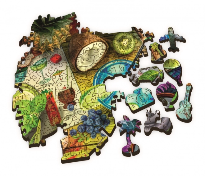Puzzle Cocktails colorés TREFL Wood Craft Origin 501 pièces