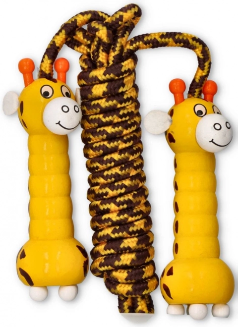 Animaux sur une corde à sauter