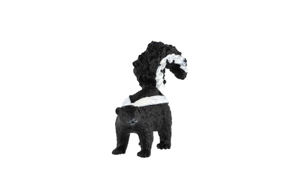 Zooted skunk rayé en plastique de 5 cm en sachet