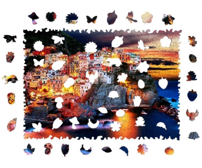 PUZZLE EN BOIS COLORÉ - Manarola en Italie