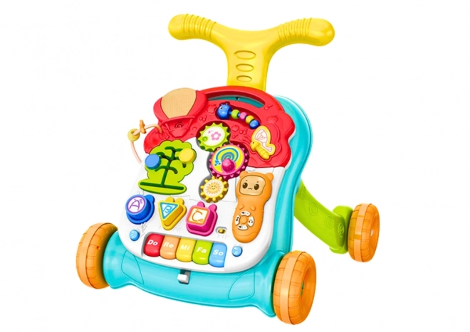 Table d'apprentissage interactif lumineux et sonore pour poussette 2 en 1