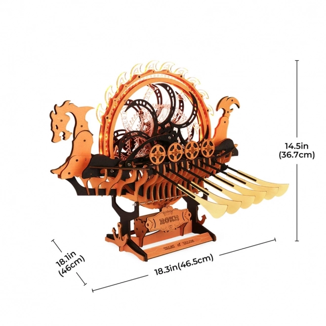 Puzzle en bois du bateau dragon viking
