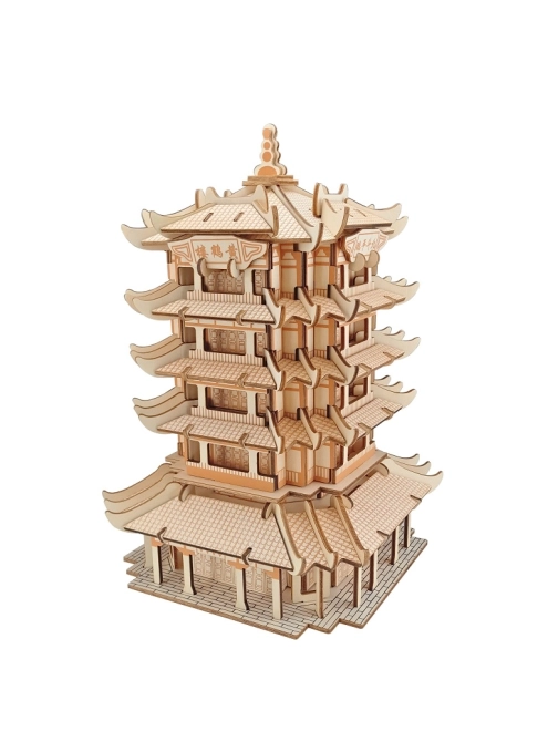 Puzzle 3D en bois Yellow Crane Tower
