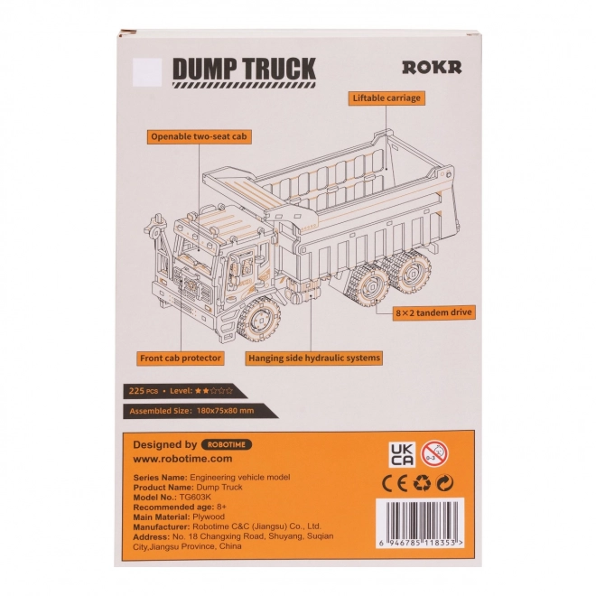 Puzzle 3D en bois RoboTime - Camion de transport