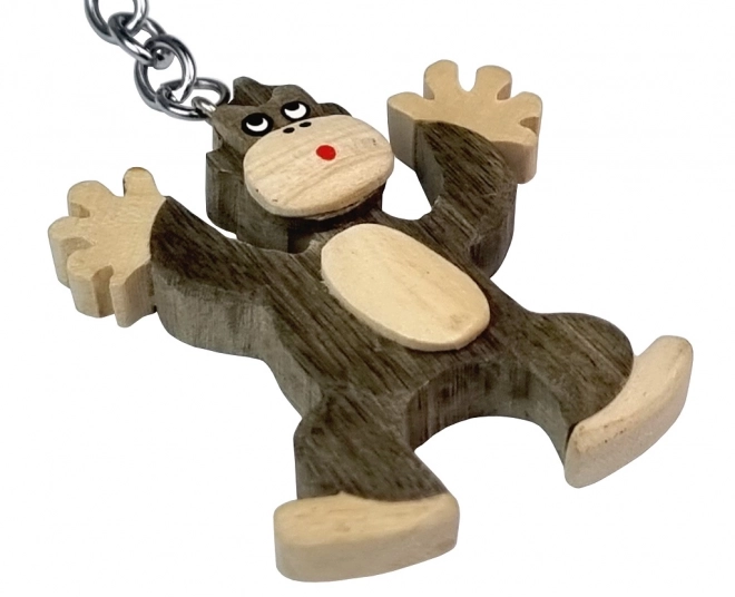 Porte-clés en bois grande Singe debout