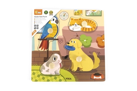 Puzzle en bois - animaux de compagnie
