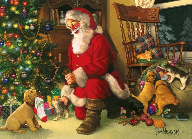 Puzzle familial COBBLE HILL – chaussette du Père Noël, 350 pièces