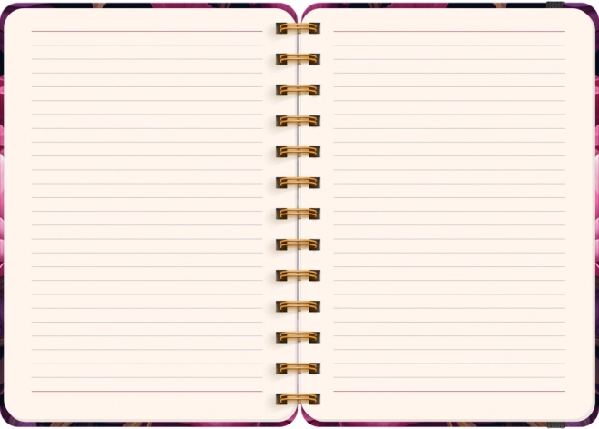 Agenda spiralé de 18 mois Petito – Fleurs violettes 2024/2025, 13 × 18 cm