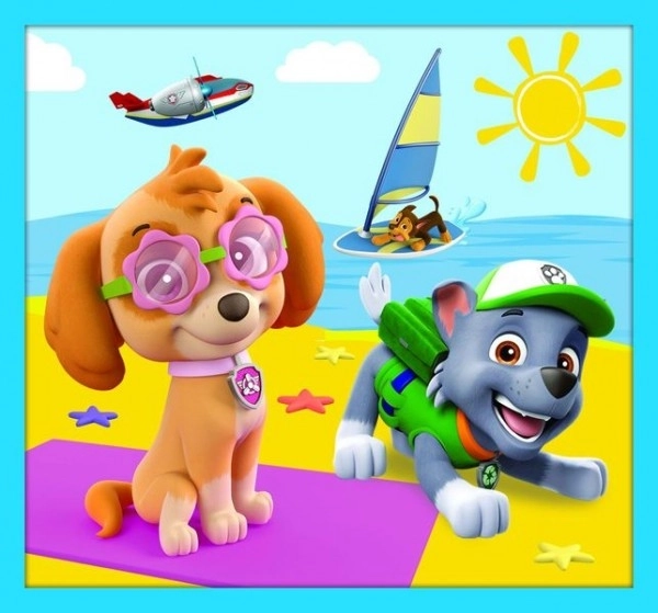Puzzle Pat' Patrouille Tlapková Patrola 10 en 1 Équipe Fiable dans une boîte 40x27x6cm