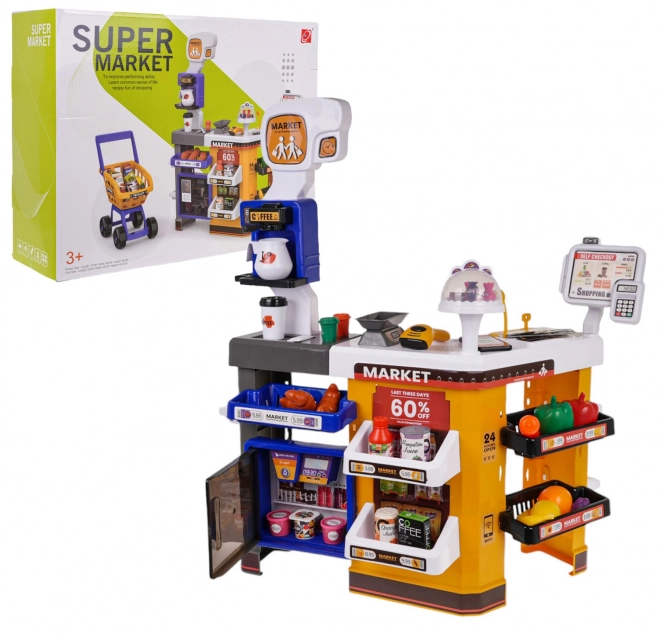 MEGA Supermarché avec chariot + accessoires