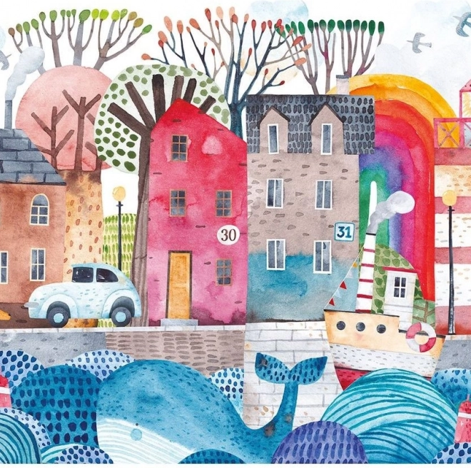 Puzzle du Port 250 pièces avec Autocollants