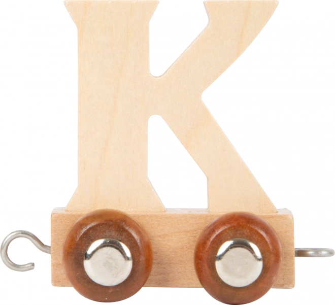 Wagon en bois avec la lettre K pour circuit de train small foot